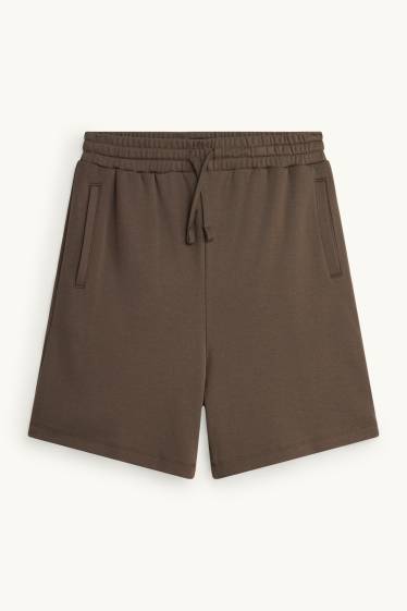 Hommes - Short en molleton - kaki