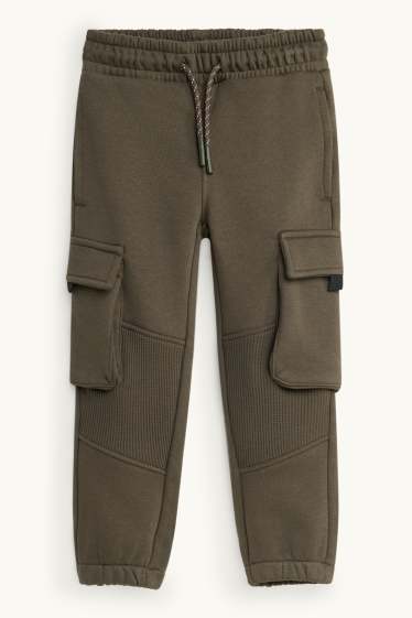 Children Boys - Cargo joggers - dark green
