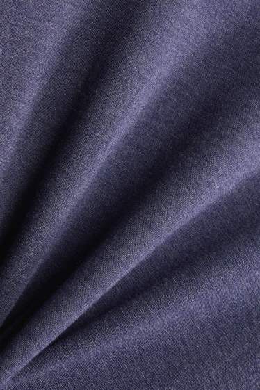 Damen - Langarmshirt - Regular Fit - blau-melange