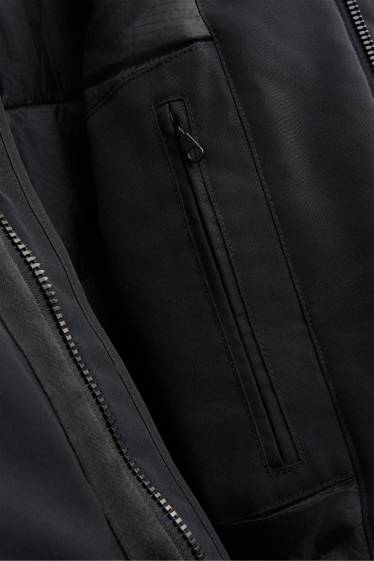 Hommes - Veste à capuche - doublée - noir