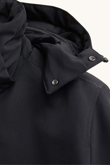 Hommes - Veste à capuche - doublée - noir