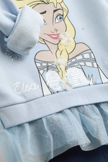 Kinder Mädchen - Die Eiskönigin - Set - Sweatshirt und Leggings - 2 teilig - hellblau