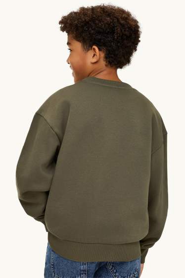 Kinderen: jongens - Juicebox en basketball - sweatshirt - donkergroen