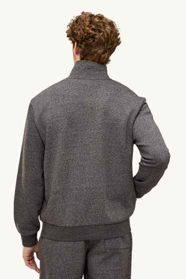 Home - Jaqueta de punt - gris fosc jaspiat