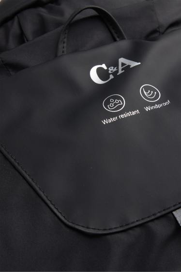 Hommes - Doudoune à capuche - rembourrée - finition déperlante - noir