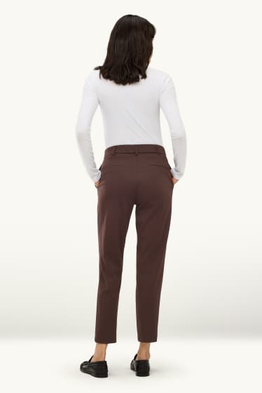 Damen - Business-Hose - High Waist - Regular Fit - braun