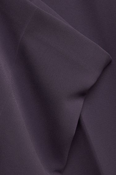 Donna - Pantaloni business - vita alta - gamba ampia - viola