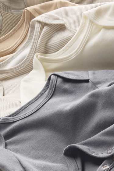 Unisex - Set van 5 - rompertje - crème wit