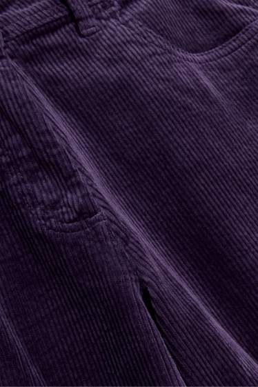 Dona - Pantalons de pana - high waist - wide leg - lila