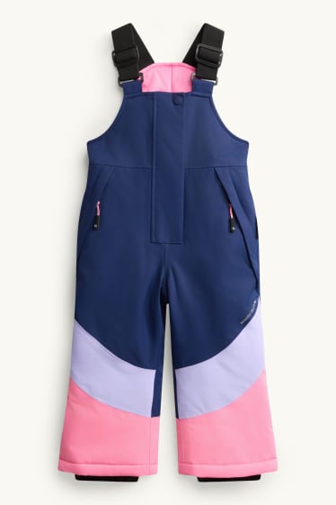 Kinder Mädchen - Skihose - wasserdicht - blau / pink