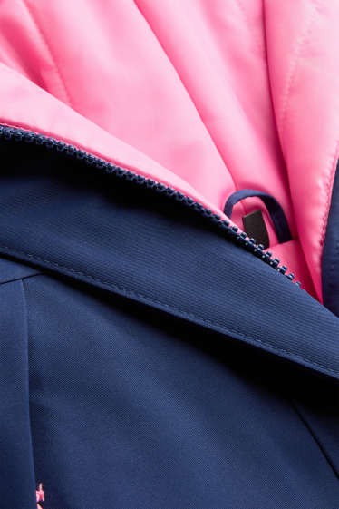 Kinder Mädchen - Skihose - wasserdicht - blau / pink