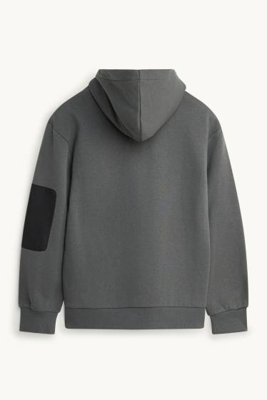Children Boys - Biker and fire - hoodie - dark gray