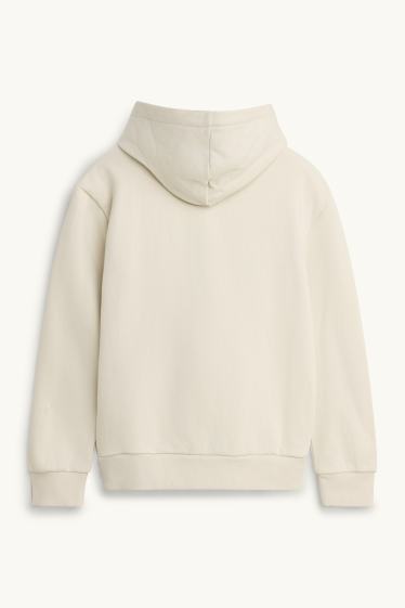 Kinder Jungen - Schlange - Hoodie - cremeweiss