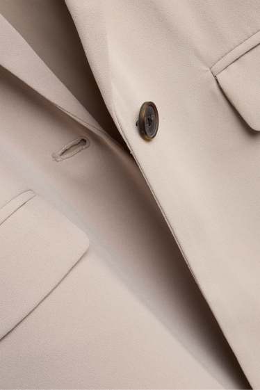 Women - Long blazer - regular fit - light beige