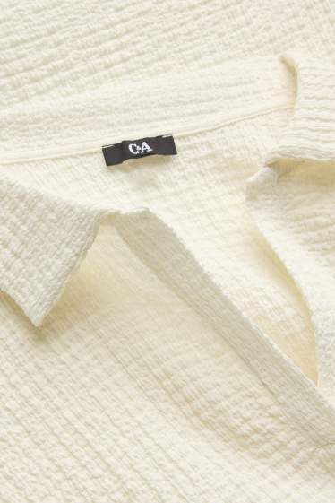 Damen - Poloshirt - Regular Fit - cremeweiß
