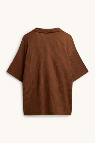 Dámské - Polokošile - regular fit - rezavě hnědá