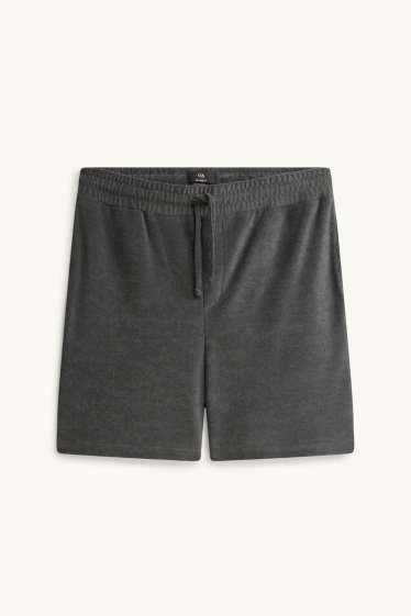 Uomo - Shorts in spugna - grigio scuro