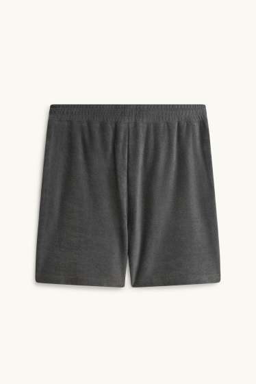 Uomo - Shorts in spugna - grigio scuro