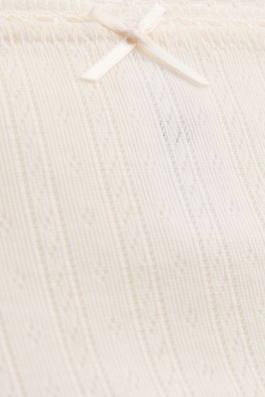 Women - Pointelle - knickers - cremewhite