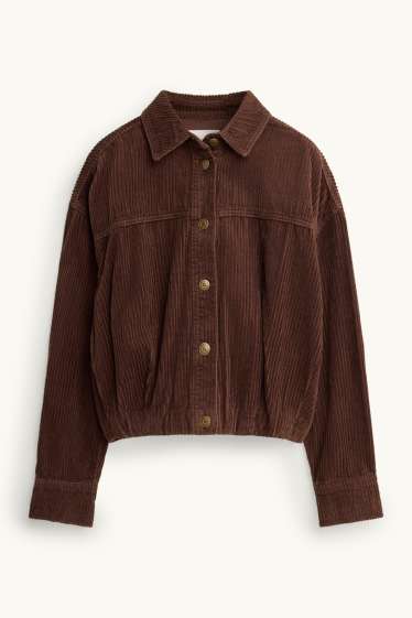 Donna - Blusa in velluto a coste - marrone
