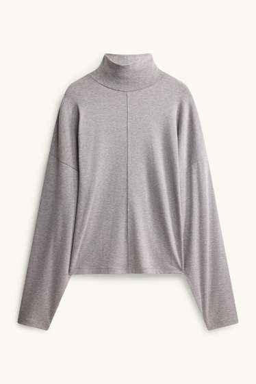 Donna - Maglia a maniche lunghe - relaxed fit - grigio melange