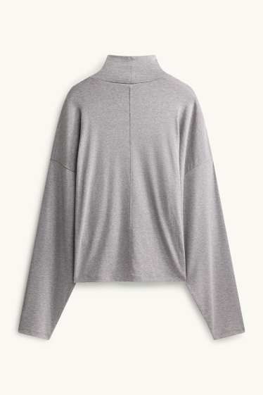Donna - Maglia a maniche lunghe - relaxed fit - grigio melange