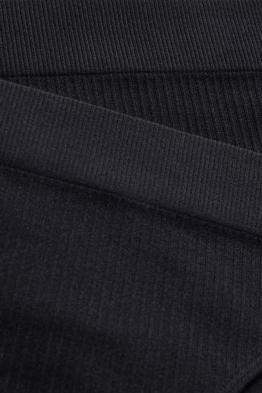 Dona - Paquet de 2 - calces - acanalades - seamless - negre