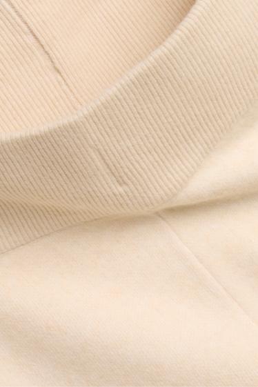 Women - Knitted joggers - creme