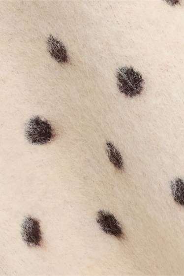 Damen - Pullover - gepunktet - braun / cremeweiß