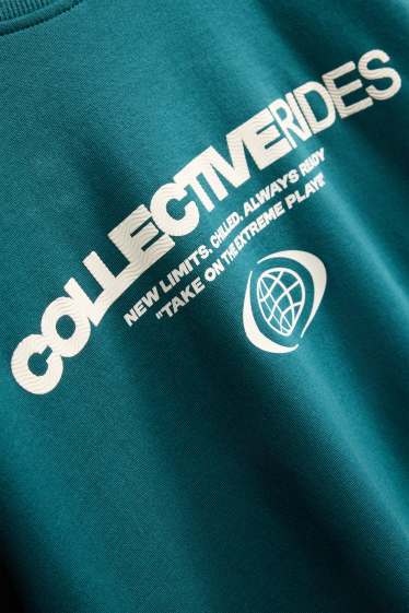 Copii - Băieți - Tricou cu mânecă lungă - relaxed fit - petrol