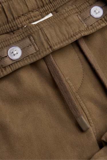 Děti - chlapci - Termo cargo kalhoty - khaki