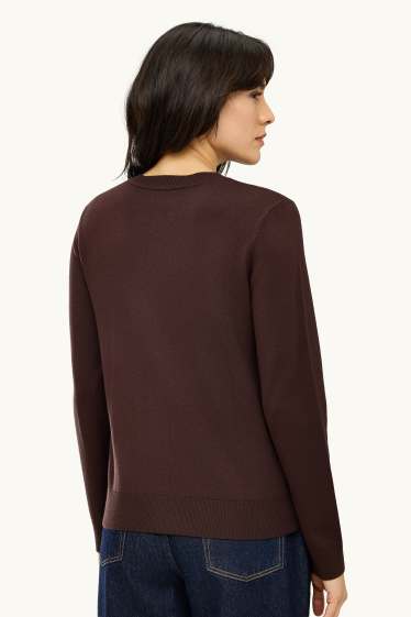Femmes - Gilet en maille - marron foncé
