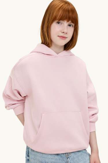 Enfants filles - Sweat à capuche - rose