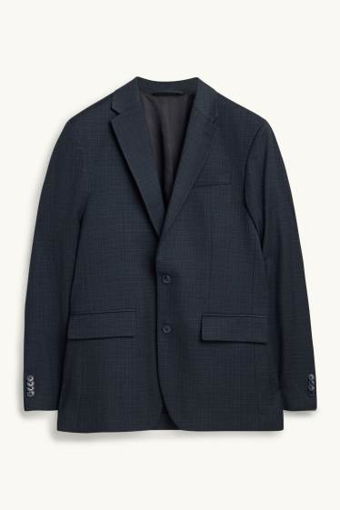 Hommes - Veste de costume - regular fit - extensible - bleu foncé