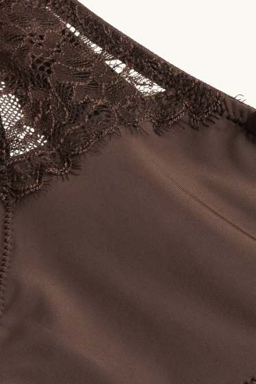 Dames - String - donkerbruin