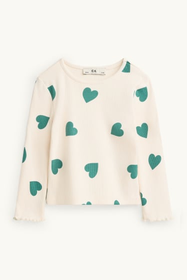 Kinder Mädchen - Herz - Set - Cordkleid und Langarmshirt - 2 teilig - petrol