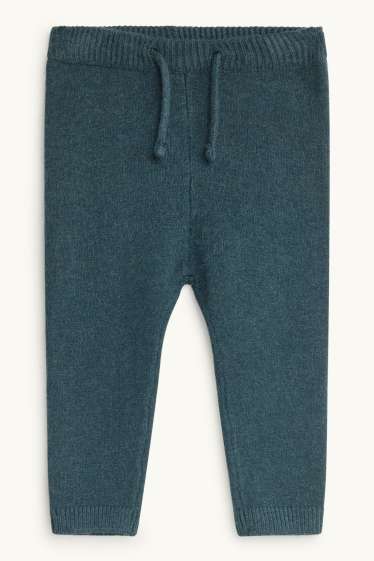 Neonati - Leggings in maglia per neonati - blu scuro-melange