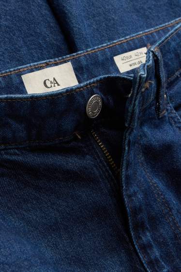 Donna - Jeans a gamba larga - vita alta - jeans blu scuro