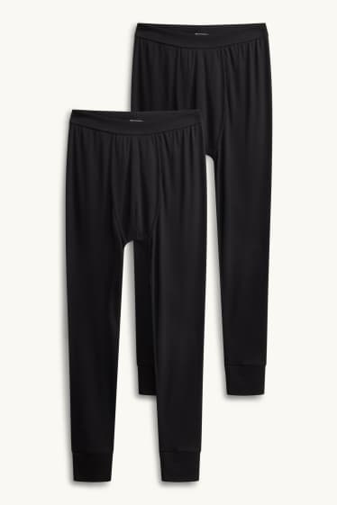 Home - Paquet de 2 - pantalons llargs interiors - negre