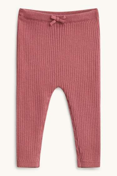 Neonate - Completo per neonate - 2 pezzi - rosa / beige