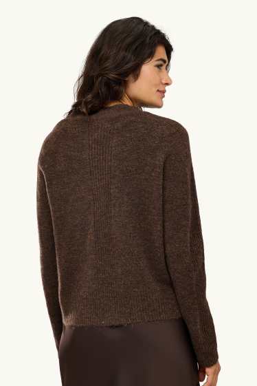 Damen - Strickjacke - braun