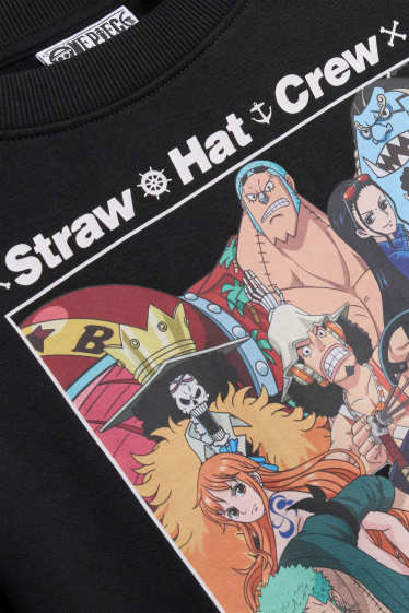 Copii - Băieți - One Piece - bluză de molton - negru