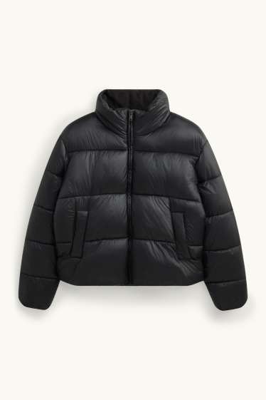 Damen - Steppjacke - gefüttert - schwarz