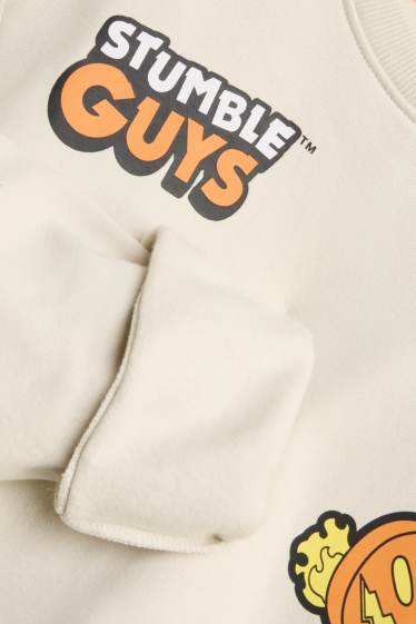 Enfants garçons - Halloween - Stumble Guys - sweat - blanc crème