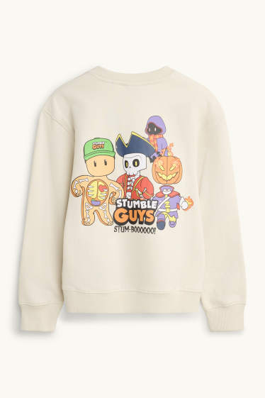Enfants garçons - Halloween - Stumble Guys - sweat - blanc crème