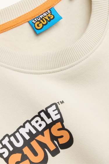 Enfants garçons - Halloween - Stumble Guys - sweat - blanc crème