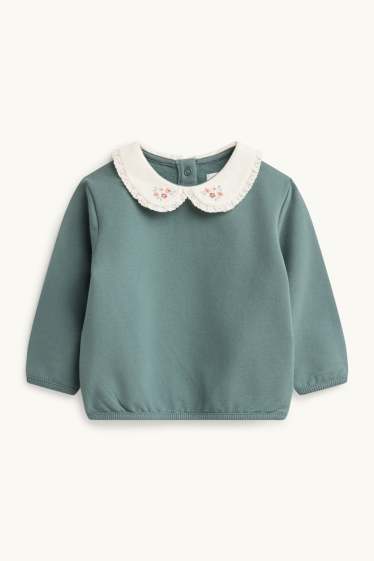 Miminka - dívky - Outfit pro miminka - 3dílný - tmavozelená / krémově bílá