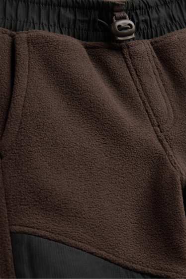 Enfants garçons - Pantalon de jogging en polaire - marron foncé