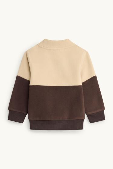 Enfants garçons - Pull en polaire - beige / marron