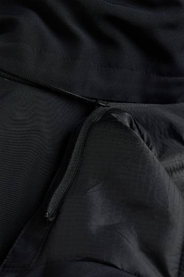 Men - Parka with hood - lined - black